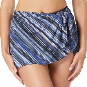 NWT La Blanca Women Contours Halo Sarong Skirt Bikini Bottoms Sz XL $90 LLL166